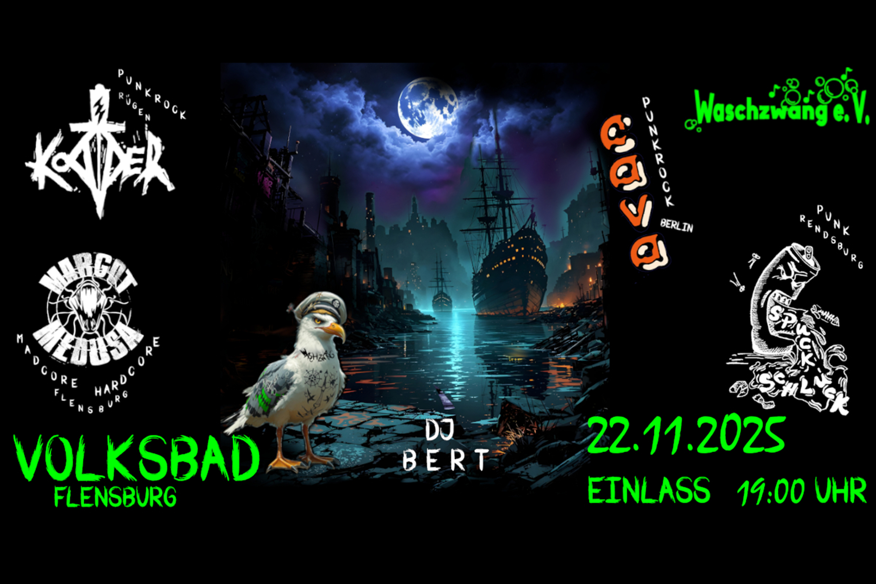 Waschzwang: Kodder & Cava & Margot Medusa & Spuckschluck & DJ Bert